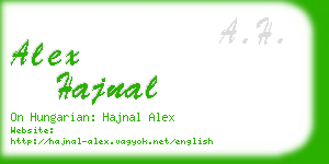 alex hajnal business card